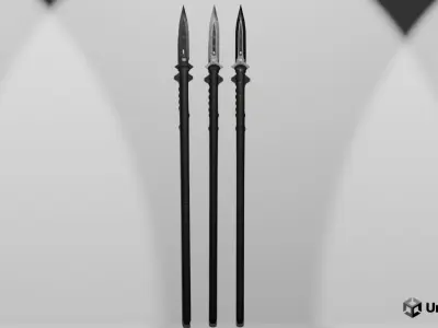 Spear And Dagger Bundle 3D model