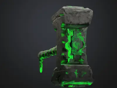 massive war hammer 3D model