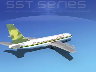 Boeing 707-320 SS Air Guinea 3D model