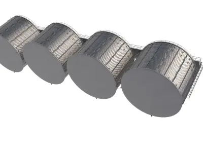 Grain Storage Silo  3D model