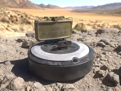 Home Defense Roomba PBR Game-Ready Low-poly 3D model