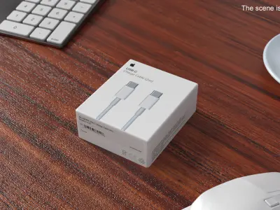 Apple USB-C Charge Cable Packaging 3D model