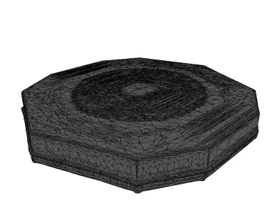 Futuristic Hexagon Microchip Processor 3D model