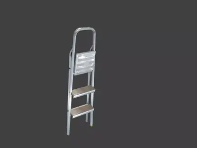 Aluminum Ladder Low-poly 3D model