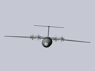 Twin Elevator Tail Airplane Design 3D print model