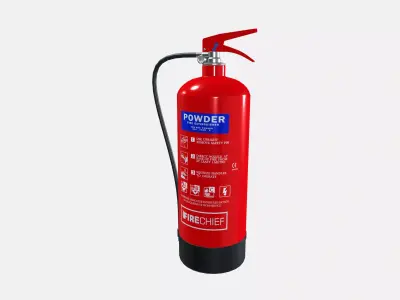 Dry Powder Fire Extinguisher 3D model