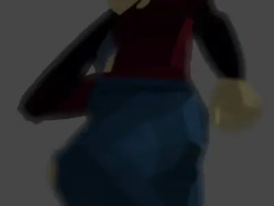 Subway PSX Rigged Character 3D model