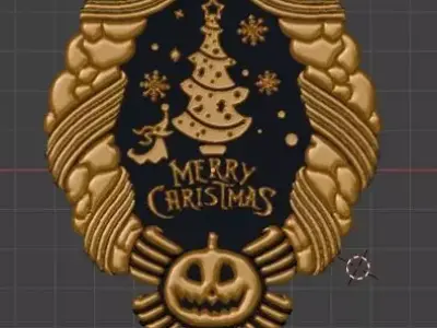 twisted wonderland  TNBC part 2 Christmas badge  Free 3D print model