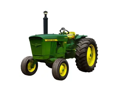 1960s John Deere Tractor Vintage Farm Agricultural Vehicle 3D model