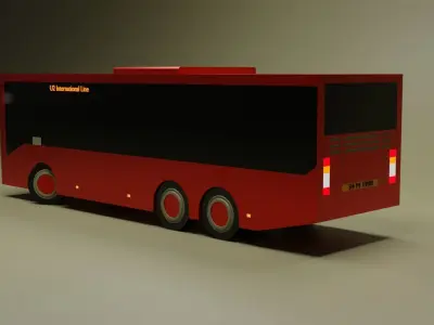 Low-Poly Bus Low-poly 3D model