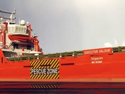 container ship Low-poly 3D model