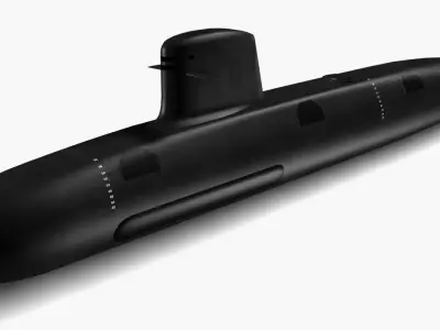 Scorpene submarine 3D model