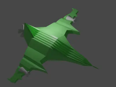 this low poly plan 3D model