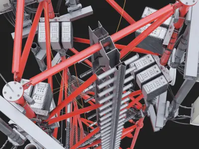 Telecommunication Cell Tower 3D model
