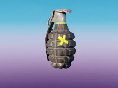 Graffiti Grenade Low-poly 3D model