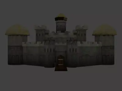 Low poly Medieval Castle Low-poly 3D model purchase