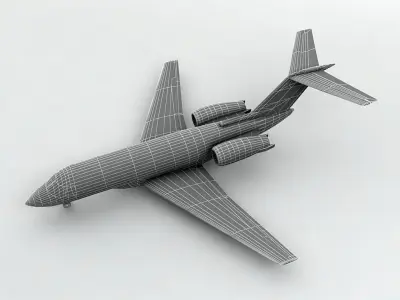 Raytheon Hawker 4000 Aircraft Low-poly 3D model