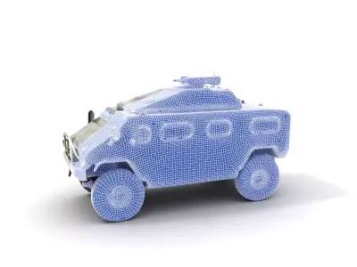 Camouflage Armored Vehicle model pack Low-poly 3D model purchase