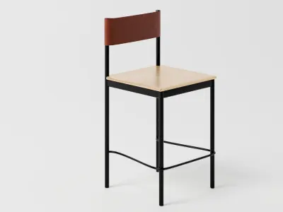 Modern Industrial Chair  High-Quality 3D Model 3D model