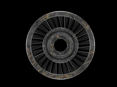 Fan Assembly Free low-poly 3D model