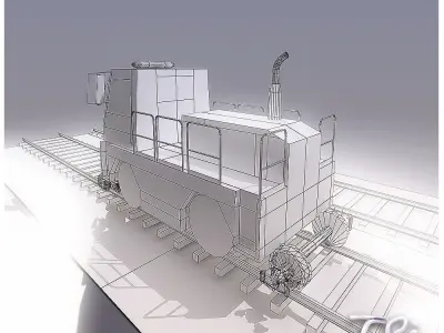 LOCOMOTIVE TRACTOR 3D model