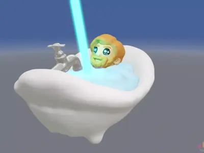 Kenobi Fun with LightSaber 3D model