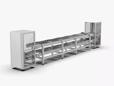Double Speed Pipeline with Up and Down Circulation Free 3D model