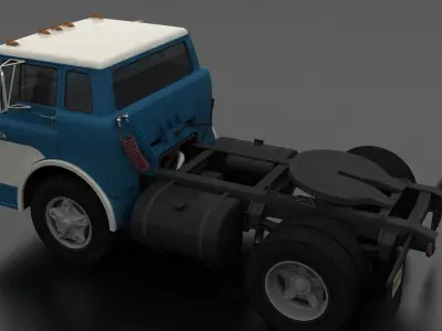 C-Series C-800 Semi Truck 1970 Low-poly 3D model