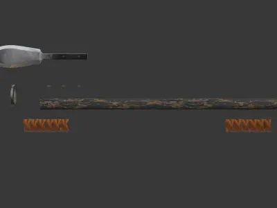 Barbarian Hunting Spear 3D model
