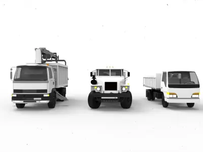 Garbage truck 3D model buy