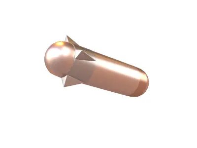 Cartoon Missile v1 005 Low-poly 3D model