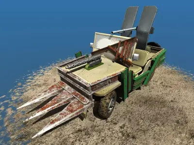 Offroad Battle Car 05 Low-poly 3D model