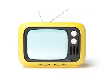 retro tv in seventies style Low-poly 3D model