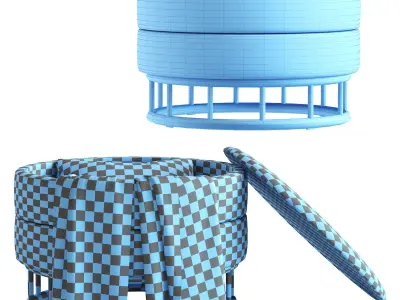 Ottoman  Halmar Minty 3D model