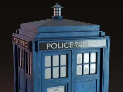 TARDIS Low-poly 3D model purchase