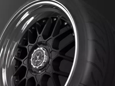 North Wheels D-010 Low-poly 3D model