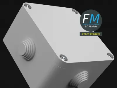 Square junction box 2 3D model