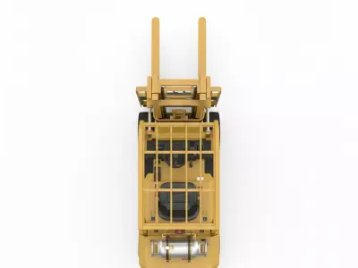 Industrial Counterbalance Forklift Low-poly 3D model