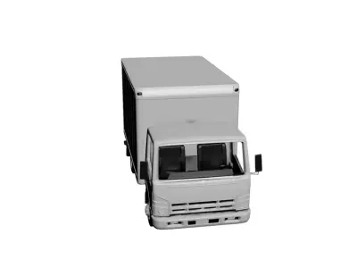 Generic Box Truck Versatile Cargo Distribution Vehicle 01 3D model