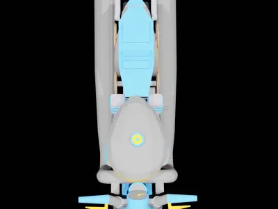 motorcycle low poly 3d stylized Low-poly 3D model