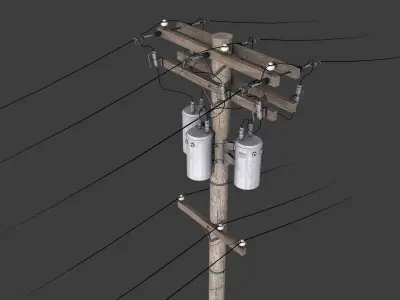 Telegraph Pole 3D model