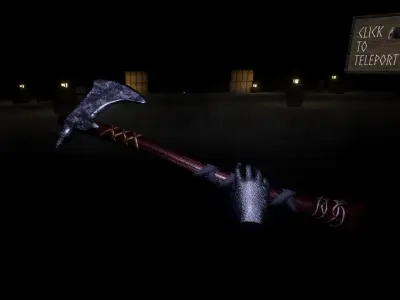 Game Ready Battle Axe Low-poly 3D model