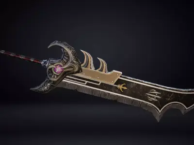 Futuristic Sword Low-poly 3D model purchase