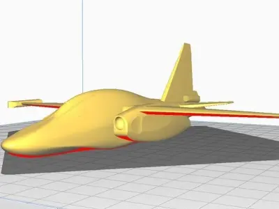 su-39 jet flying 3D print model