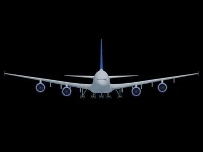 Egypt Air Airbus With Textures 3D model