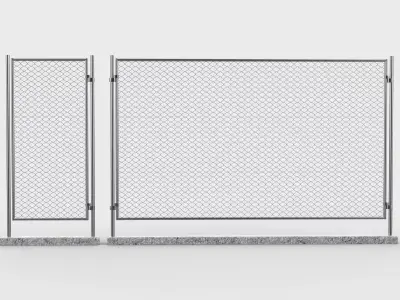metal fence 02 3D model