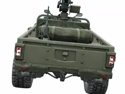 Military Tactical Trike Bike 3D model