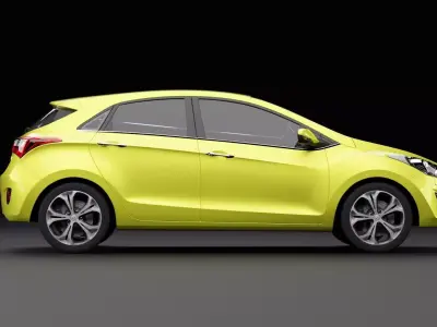 Hyundai i30 Metallic Yellow 3D model