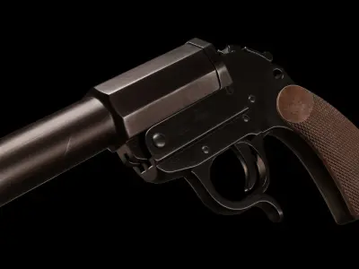 Kampfpistole Low-poly 3D model