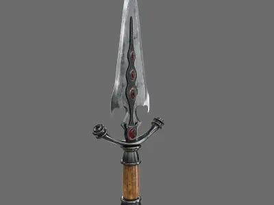 Set of Graceful Blades Low-poly 3D model